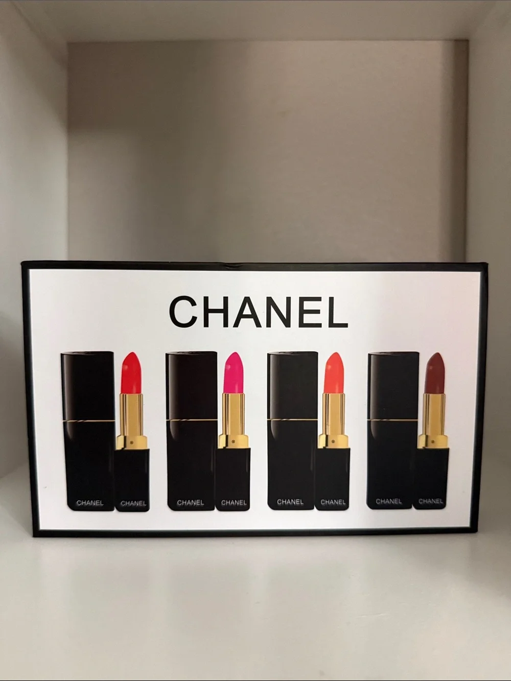 CHANEL Lipstick Set — Red, Hot Pink, Coral, Brown